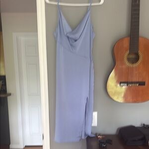 Elegant Blue Slip Dress